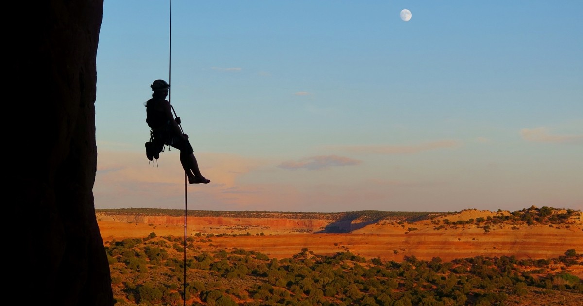 How to rappel 35m using a 60m rope 
